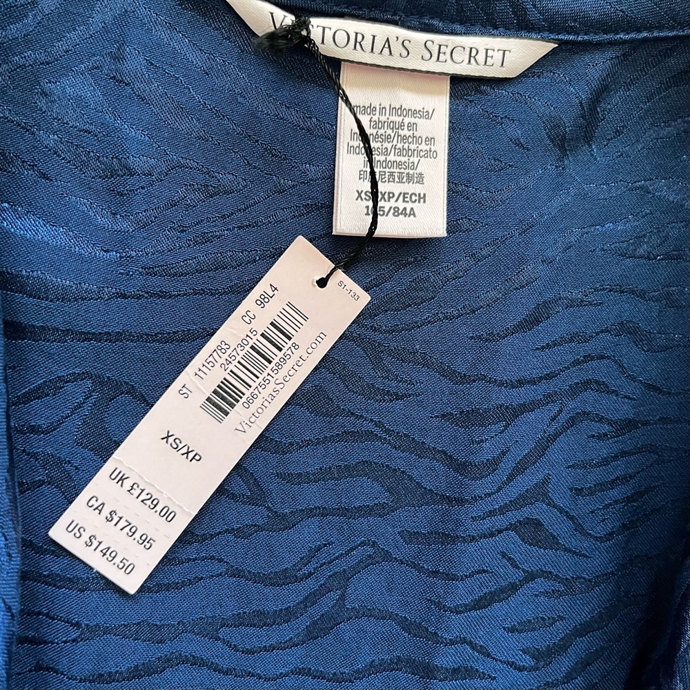 VICTORIA’S SECRET Printed Zebra Jumpsuit Tie Waist Pajama Loungewear XS - Picture 5 of 11